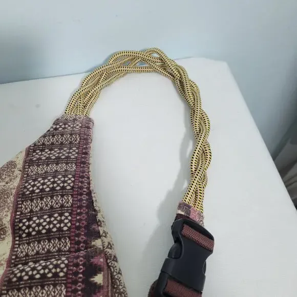 Unionbay Sling Crossbody Purple& Brown With Cross Rope Strap 2326-1272 - Picture 7 of 10